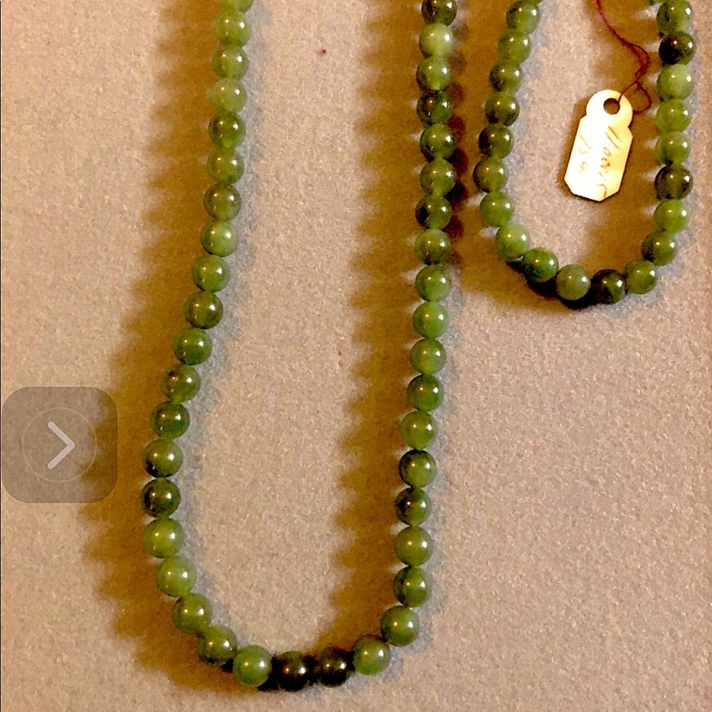 Authentic Jade Necklace and matching bracelet